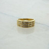 Vintage 10K Yellow Gold 1 ct TW Diamond Band Size 8.25 Circa 1980