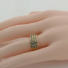 Vintage 10K Yellow Gold 1 ct TW Diamond Band Size 8.25 Circa 1980