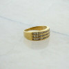 Vintage 10K Yellow Gold 1 ct TW Diamond Band Size 8.25 Circa 1980