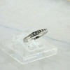 10K White Gold 1/4 ct TW Diamond Band Circa 1980 Size 7