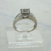 10K White Gold 3/4 ct TW Diamond Cluster Ring Size 8 Circa 1990