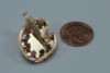14K Yellow Gold "Artist's Palette" Brooch/Pin with Multi Colored Stones