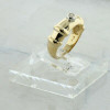 14K White and Yellow Gold Diamond Ring Size 6.5, Circa 1990