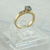 14K Yellow Gold Diamond Engagement Ring Circa 1990 Ring Size 4.75