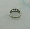 14K WG 1 ct tw Blue Sapphire and Diamond Framed Ring Size 6.25 Circa 2000