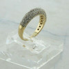 14K Yellow Gold 1 ct Diamond Pave Band Size 7 Circa 1990