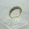 14K Yellow Gold 1 ct Diamond Pave Band Size 7 Circa 1990