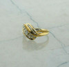 14K Yellow Gold 1 ct TW Diamond Angular Ring Size 7.25 Circa 1985
