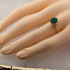 14K Yellow Gold 1.25 ct + Emerald and Diamond Ring Size 6.75