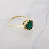 14K Yellow Gold 1.25 ct + Emerald and Diamond Ring Size 6.75