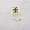 14K Yellow Gold 1.25 ct + Emerald and Diamond Ring Size 6.75