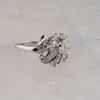 Vintage 18K White Gold 1ct Diamond Cocktail Ring Size 7.75 Circa 1960