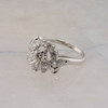 Vintage 18K White Gold 1ct Diamond Cocktail Ring Size 7.75 Circa 1960