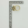 Vintage 14K Yellow Gold Turquoise & Pearl Rococo Style Ring Size 6.5 Circa 1950