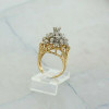 14K Yellow Gold 1 ct tw Diamond Cocktail Ring H SI1 Quality Size 4