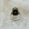 14K WG Cameo and Black Onyx Art Deco Filigree Flip Ring Size 8.25 Circa 1930