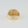 Men's 14K Yellow Gold Masonic Ring with White Gold Center Size 8.25 Circa 1940