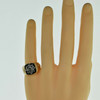 Men's 14K Yellow Gold Masonic Ring with White Gold Center Size 8.25 Circa 1940