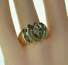 14K Yellow Gold 1.5ct tw Diamond Cocktail Ring Size 8.75 Circa 1980