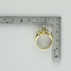 14K Yellow Gold 1.5ct tw Diamond Cocktail Ring Size 8.75 Circa 1980