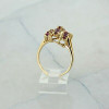 Vintage 14K Yellow Gold 1.5 ct tw Ruby Cocktail Ring Size 10.25 Circa 1960