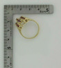 Vintage 14K Yellow Gold 1.5 ct tw Ruby Cocktail Ring Size 10.25 Circa 1960