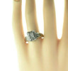 14K White Gold 1ct tw Diamond Pave Bling Ring Princess Cut Center Size 10