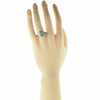 14K White Gold 1ct tw Diamond Pave Bling Ring Princess Cut Center Size 10
