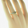 10K Yellow Gold 1/2ct Diamond "V" Band Solitaire Enhancer Size 5.75 Circa 1990