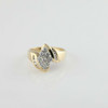 14K Yellow Gold 1/2ct Diamond Cluster Ring Size 7 Circa 1970