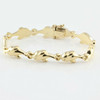 14K Yellow Gold Dolphin Bracelet 7.25 Inches Italy Circa 1980