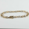 10K Yellow Gold 1 ct tw Diamond Heart Bracelet 7.75 Inches Circa 1990