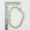 10K Yellow Gold 1 ct tw Diamond Heart Bracelet 7.75 Inches Circa 1990