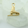 14K Yellow Gold Figure Skate Pendant Charm Circa 1970