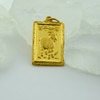 24K Yellow Gold Chinese Goat and Boat Pendant Circa 1990
