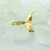 14K Yellow Gold Whale Tail Pendant Circa 1990