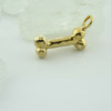 14K Yellow Gold Dog Bone Pendant Circa 1990