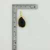 14K Yellow Gold and Black Onyx Teardrop Pendant
