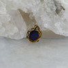 14K Yellow Gold and Lapis Pendant Cushion Cut