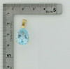 14K Yellow Gold and 7 ct Blue Topaz Pendant Pear Shaped