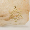 Vintage 14K Yellow Gold Large Mogen David Star of David Circa 1960