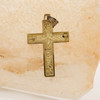Vintage 10K Yellow Gold Enameled Crucifix Circa 1950