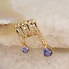 14K Yellow Gold 2.5ct tw Tanzanite and Diamond Pendant Circa 1990