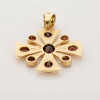 Vintage 14K Yellow Gold 5 ct tw Maltese Cross Garnet Set Italian Circa 1960