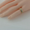 14K Yellow Gold 1/2 ct tw Thick Diamond Tapered Band Size 5 Circa 1960