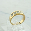 14K Yellow Gold 1/2 ct tw Thick Diamond Tapered Band Size 5 Circa 1960