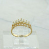 14K Yellow Gold 1 ct tw Yellow Diamonds Marquis Pyramid Ring Size 6.5 Circa 1960