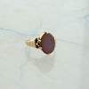 Antique 14K Rose Gold Banded Agate Signet Style Ring Size 6 Circa 1910