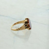 Antique 14K Rose Gold Banded Agate Signet Style Ring Size 6 Circa 1910