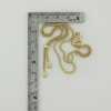 14K Yellow Gold Diamond Set Snake Chain 17 inches Circa 1980